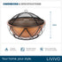 Volida Bowl Fire Pit with BBQ Grill - Copper